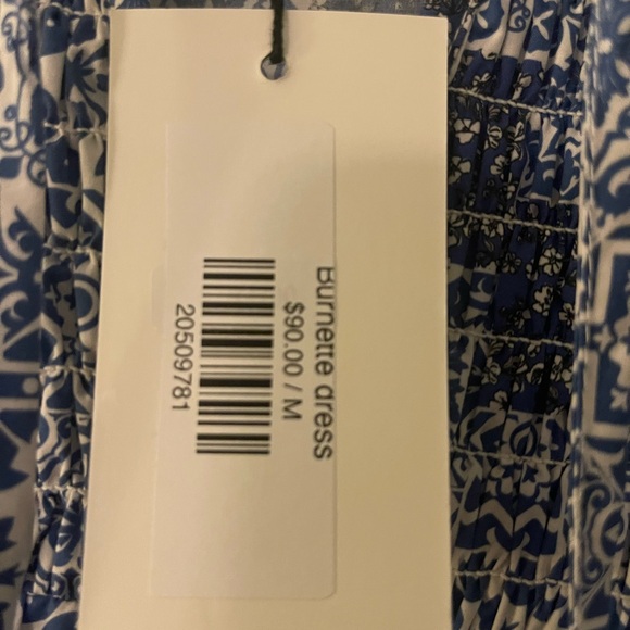 NWT Burdette Dress in Blue and White - Picture 3 of 9